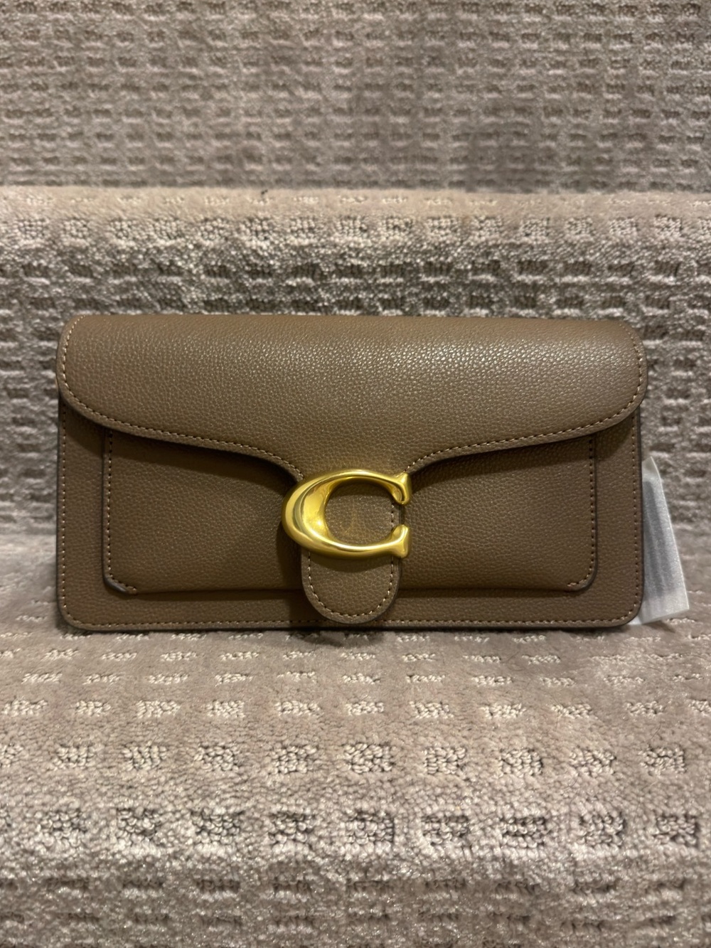 Coach Tabby 26 Shoulder Bag pebbled leather Dark Stone